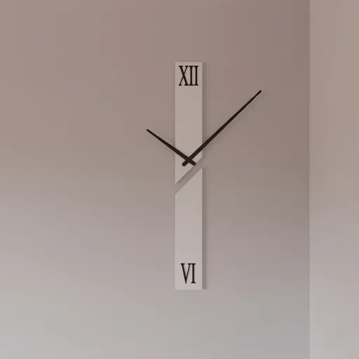 Minimalist Split-Vertical Wall Clock