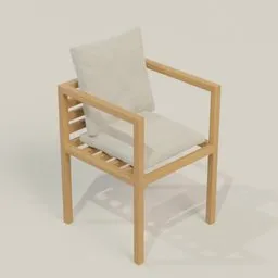 Modern Minimalist Wooden Armchair