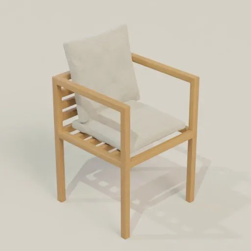 Modern Minimalist Wooden Armchair