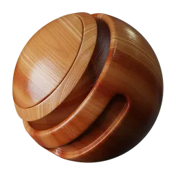 High-quality PBR varnished wood texture for 3D modeling and rendering in Blender, seamless and glossy.