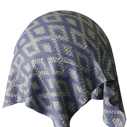 Geometric Blue Jacquard