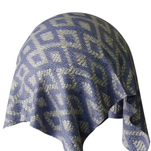 Geometric Blue Jacquard