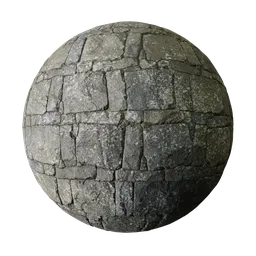 High-quality AI-enhanced 4K PBR Stone Wall material for Blender 3D and rendering apps.