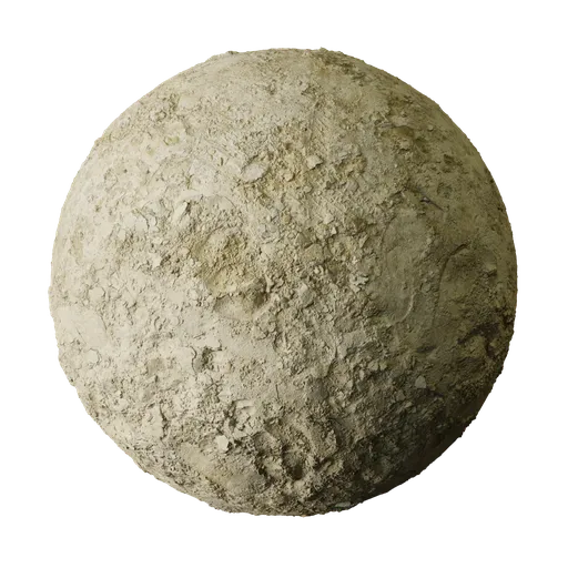 Dry Trampled Pale Clay Mud