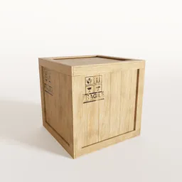 Close Industrial Wooden Box