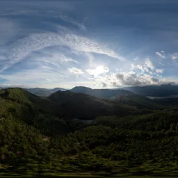 Sunny Cloudy Evening Aerial