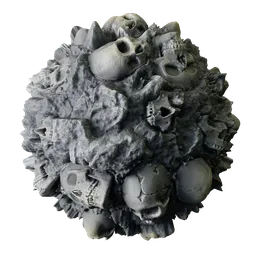 Skulls in Stone PBR Material