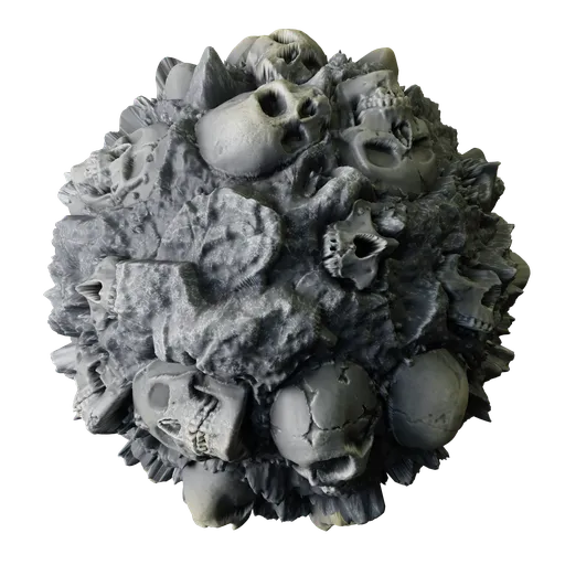 Skulls in Stone PBR Material