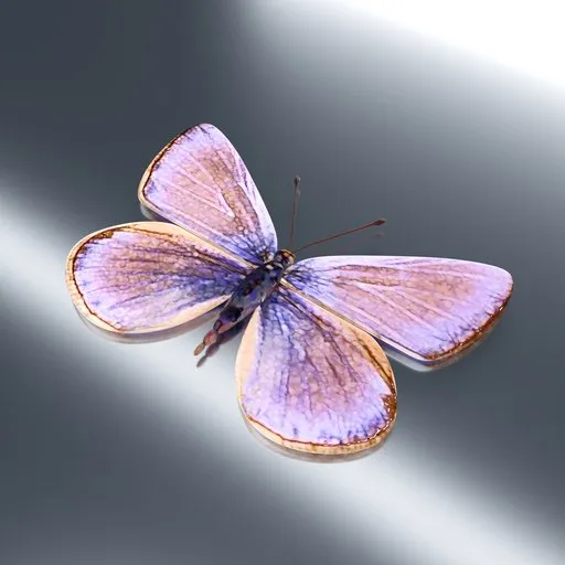 Butterfly with purple and Gold Wings
