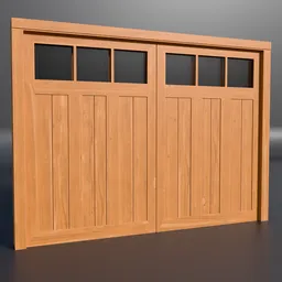 Wooden garage door