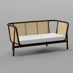 Rattan cane sofa