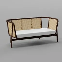 Rattan cane sofa