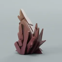 Stylized cliff cluster sculpture