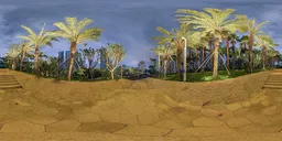 Outdoor stairs at night