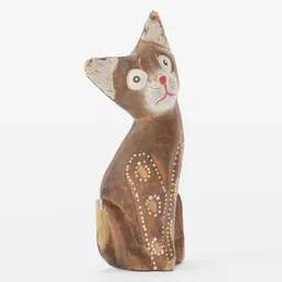 Wood Cat Decoration