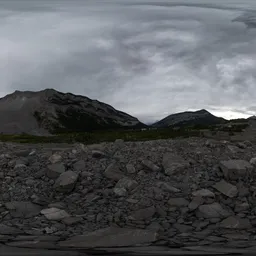 Landscape with Overcast Stormy Clouds