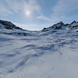 Glacier Ice Mountain Terrain