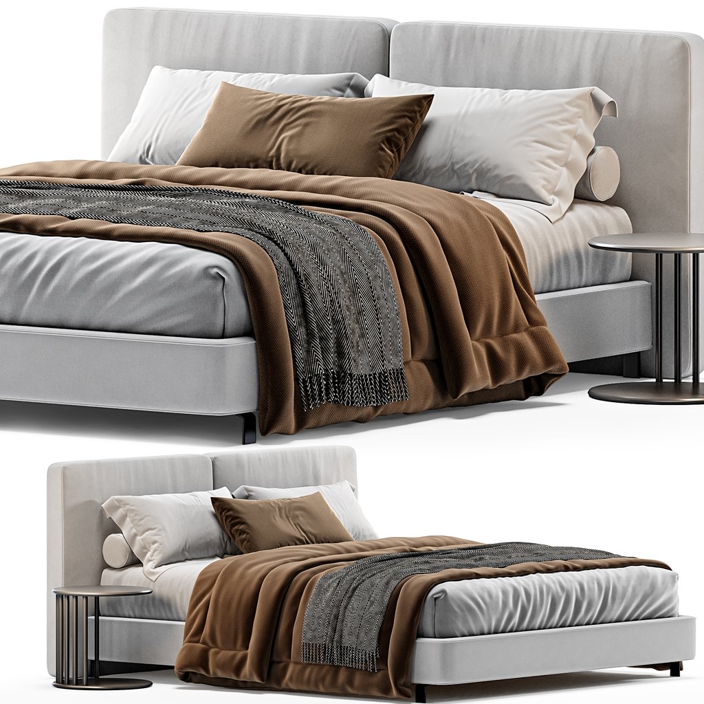 Minotti Tatlin Cover | Beds models | BlenderKit