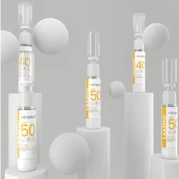 Sunscreen on podium mockup