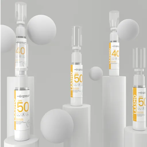 Sunscreen on podium mockup