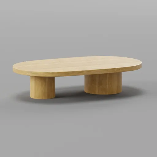 Modern Oval Wooden Coffee Table