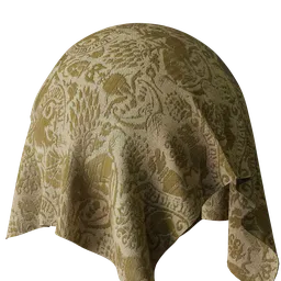 Yellow Ornament Fabric