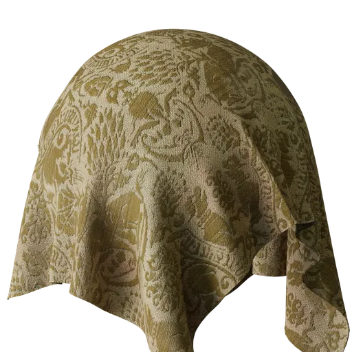 Yellow Ornament Fabric