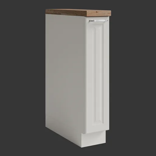 Detailed 3D rendering of IKEA Metod Bodbyn white cargo cabinet, optimized for Blender use, with a focus on texture and model accuracy.