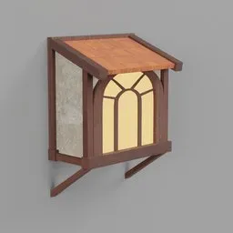 Rectangular Wooden Dormer Window