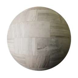Cream Banded Marble Square Tiles