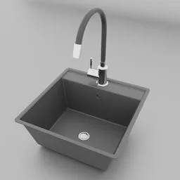 Kitchen Black Sink with a Faucetsink