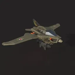 Science Fiction Style Fighter Jet