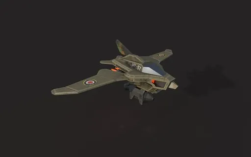 Science Fiction Style Fighter Jet