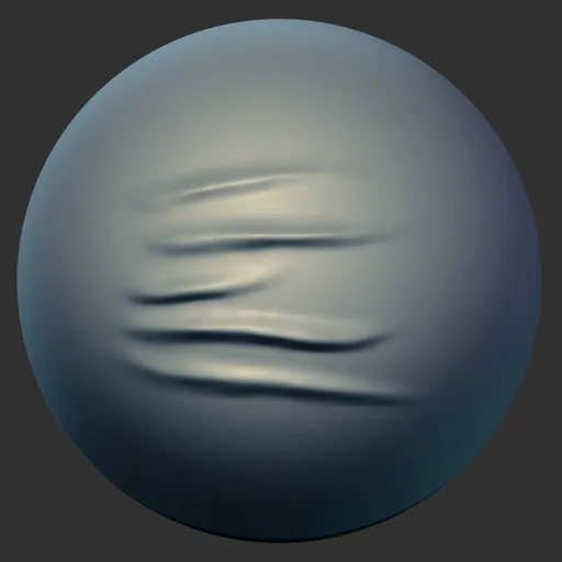3D sculpting brush for Blender, creating realistic fabric wrinkles for clothing on digital models.