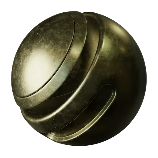 Scratched golden metal