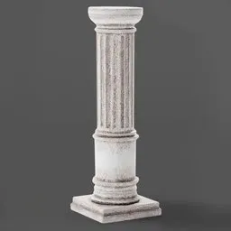 "Highly detailed Roman column 3D model with PBR textures for Blender 3D software. Perfect for historic and architectural scenes. Modeled with attention to detail, this pillar is a must-have for any 3D artist."