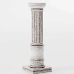 "Highly detailed Roman column 3D model with PBR textures for Blender 3D software. Perfect for historic and architectural scenes. Modeled with attention to detail, this pillar is a must-have for any 3D artist."