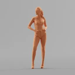 Lowpoly Female Standing