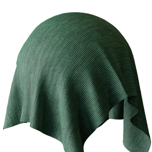Green Pleated Fabric