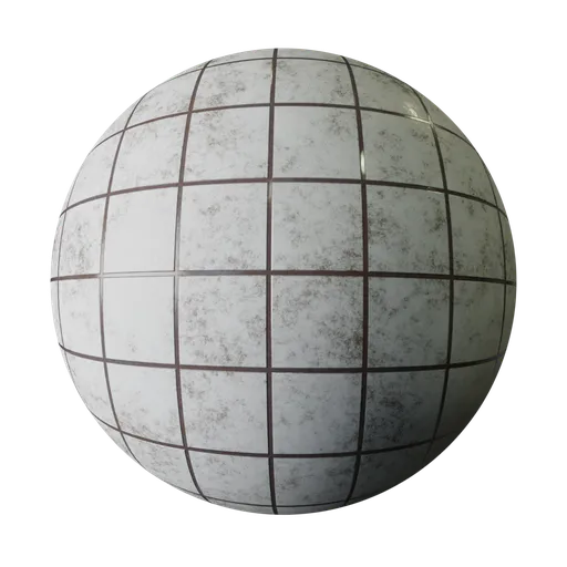 Worn White Ceramic Tile