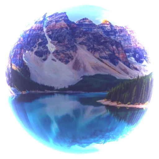 High-quality PBR glass material for Blender 3D showcasing adjustable edge glow, with scenic encapsulation, ideal for dynamic visualizations.
