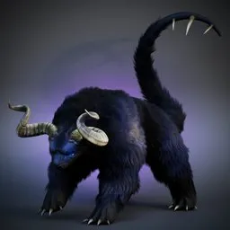 Horned Demon Beast Rigged