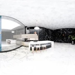 Modern Luxury Marble Kitchen Interior