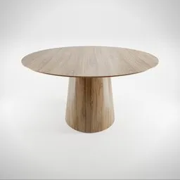 Conical wooden dining table