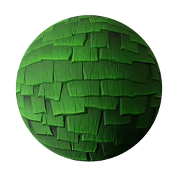 Stylized Emerald Wood Shingles