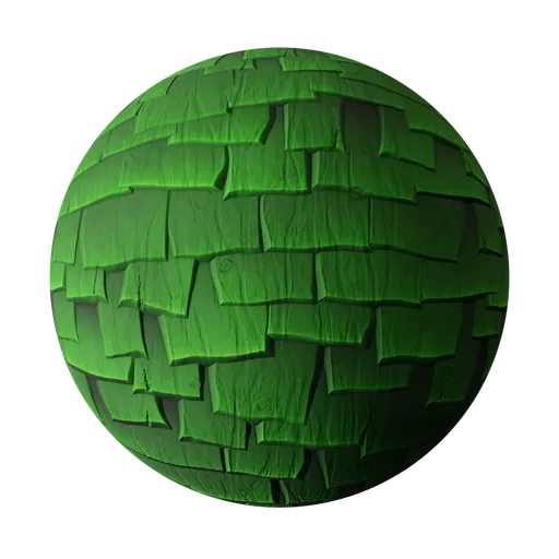 Stylized Emerald Wood Shingles