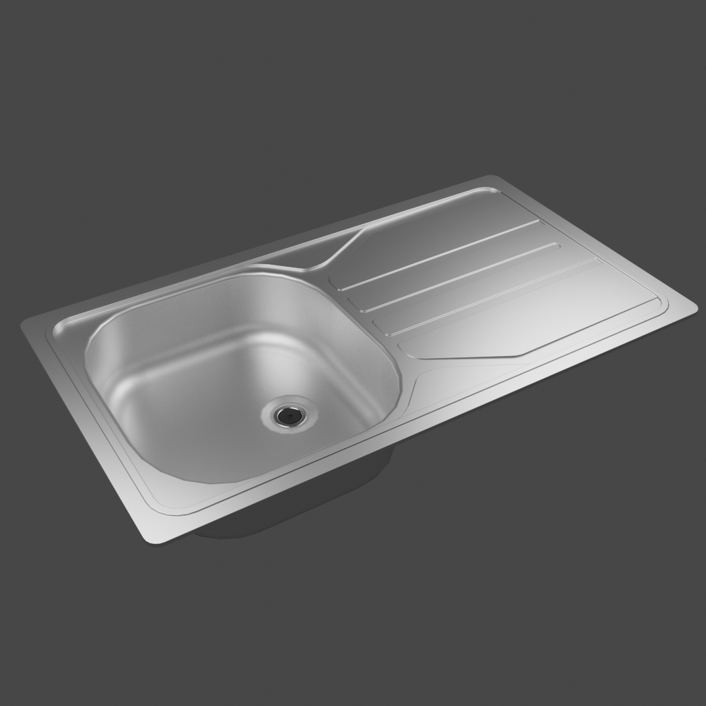 Sink Single Kitchen Sinks models BlenderKit