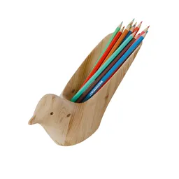Toy bird pencil holder