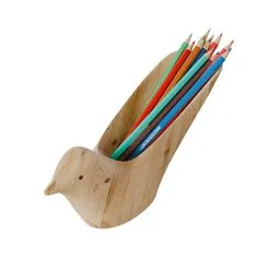 Toy bird pencil holder