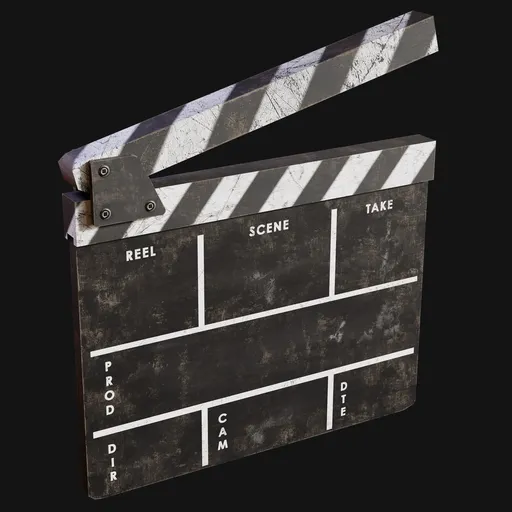 Traditional Film Clapperboard Worn